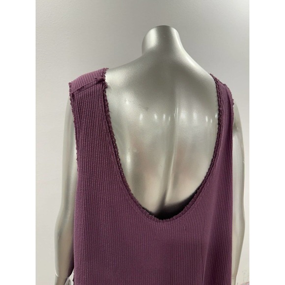 We the Free New Love Ribbed Knit Slouchy Tank Purple Large - Picture 6 of 7